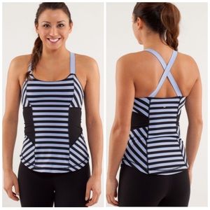 LULULEMON l Work It Out Tank Sea Stripe Blue